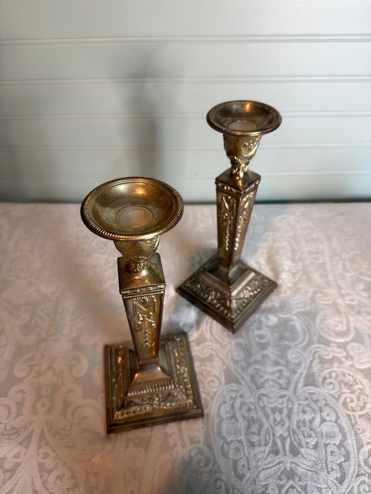 Silver Plated Candle Holders
