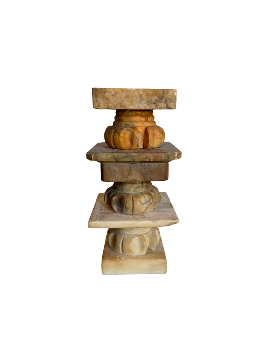 White Tone Alabaster Pedestal
