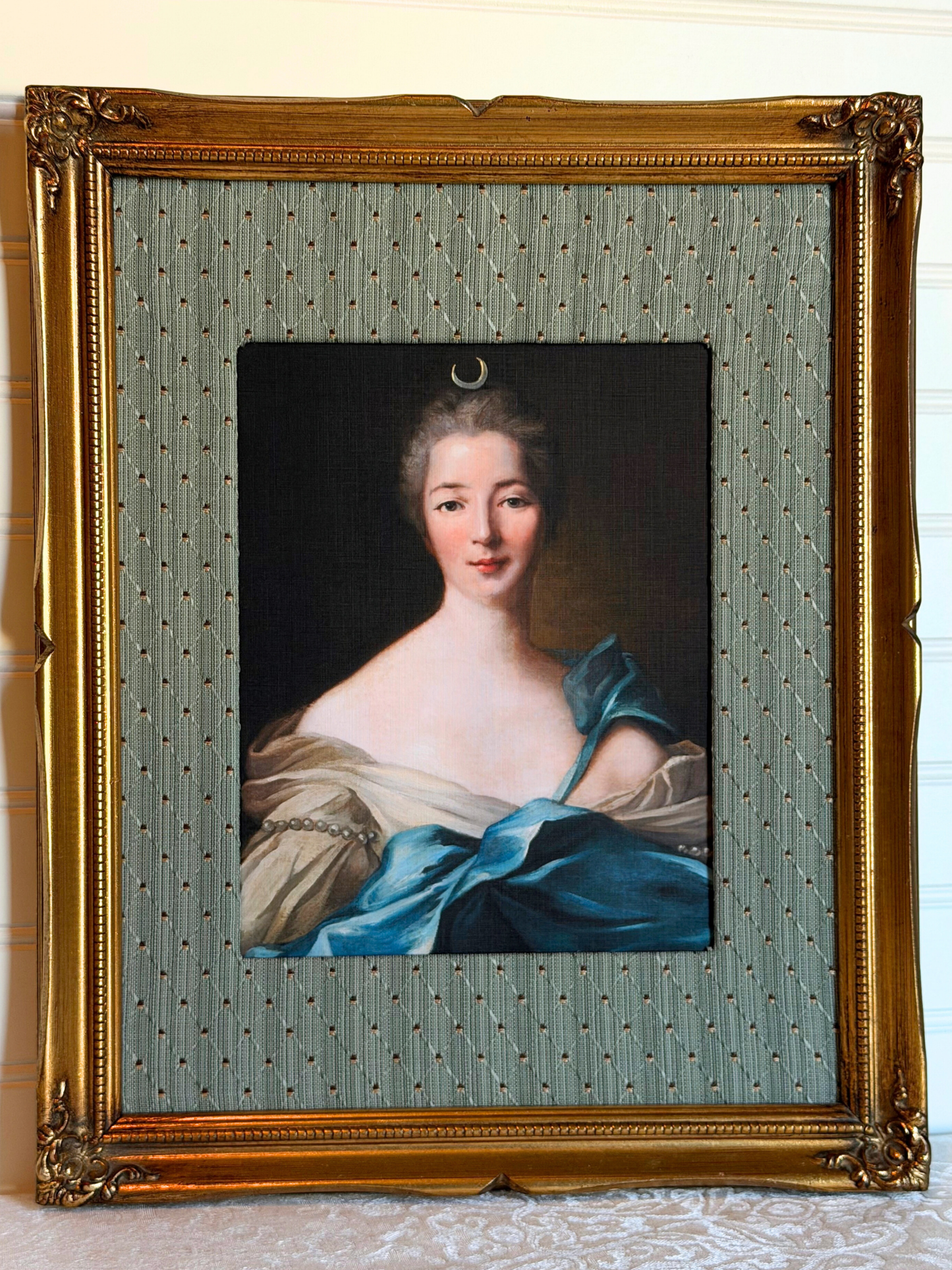 Framed Lady as Goddess Diana Print