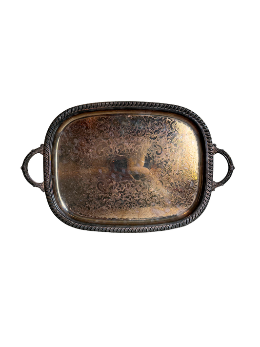 Large Silver Plated Tray