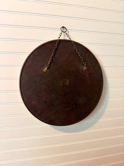 1950's Brass Porthole Convex Mirror