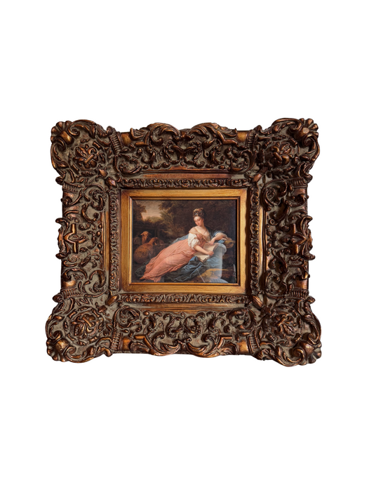 Reading a Book Framed Giclee Print