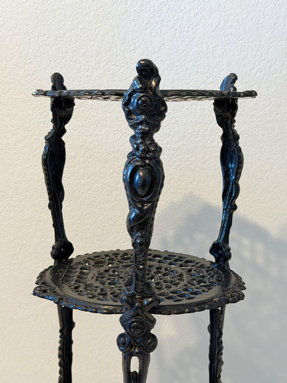 Black Cast Iron 3-Tier Plant Stand/Shelf