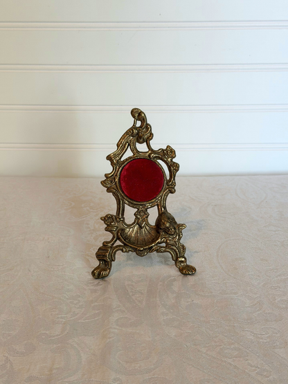 Ornate Brass Pocket Watch Holder