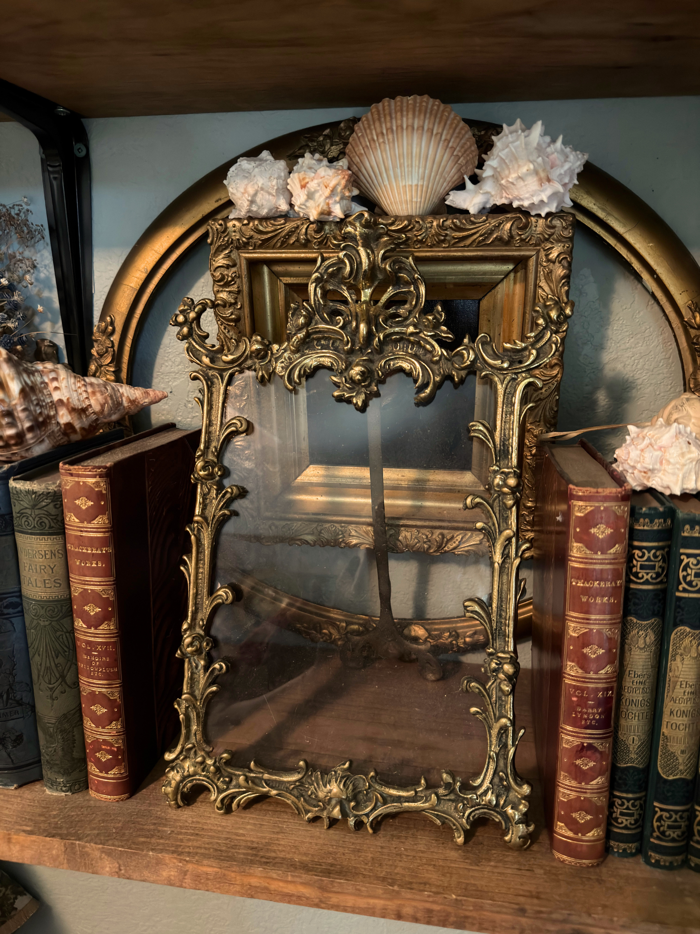 Gold Cast Iron Victorian Picture Frame