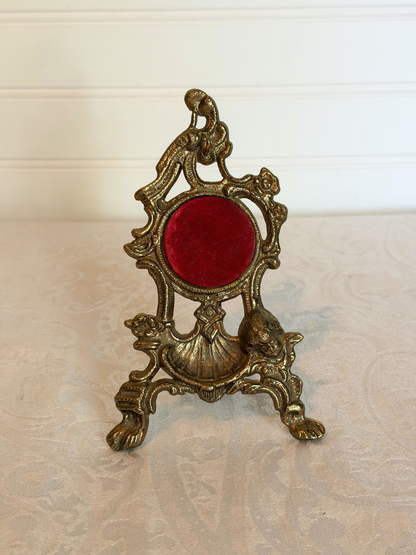 Ornate Brass Pocket Watch Holder