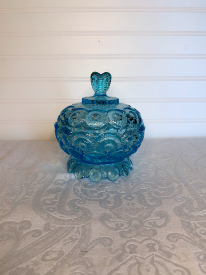 L.E. Smith Moon & Star Lidded Dish