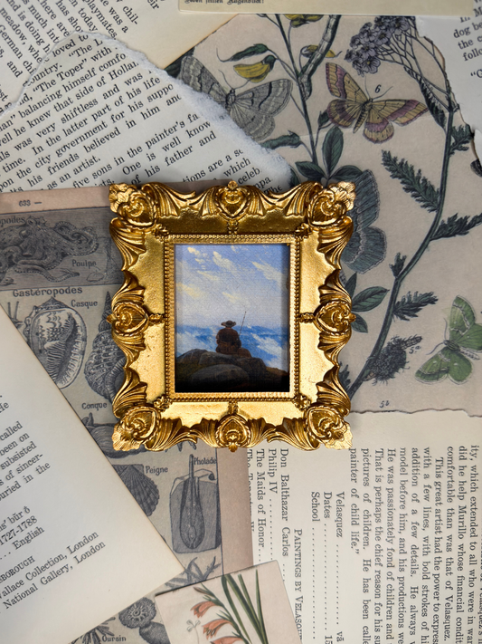 Small Wanderer On The Mountaintop #2 Magnet