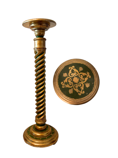Green & Gold Italian Florentine Pedestal