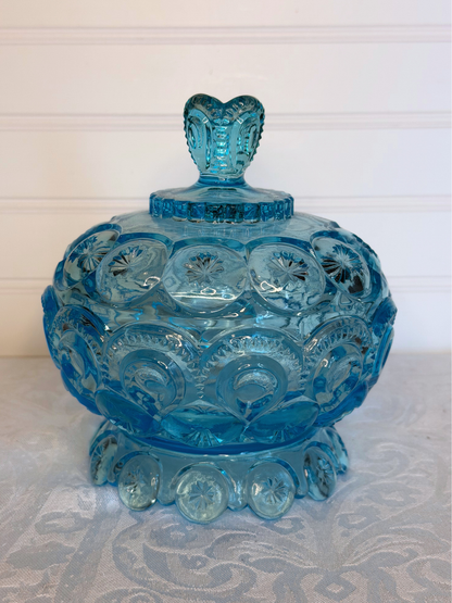 L.E. Smith Moon & Star Lidded Dish