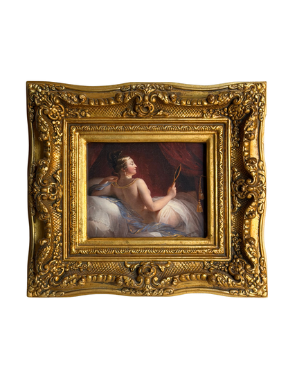 Framed Reclining Woman with Jewelry Print