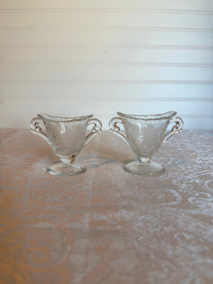 1940's Heisey Etched Orchid Pattern Sugar Bowl