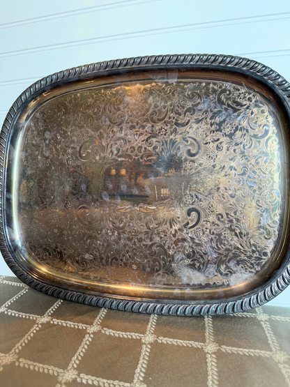 Large Silver Plated Tray