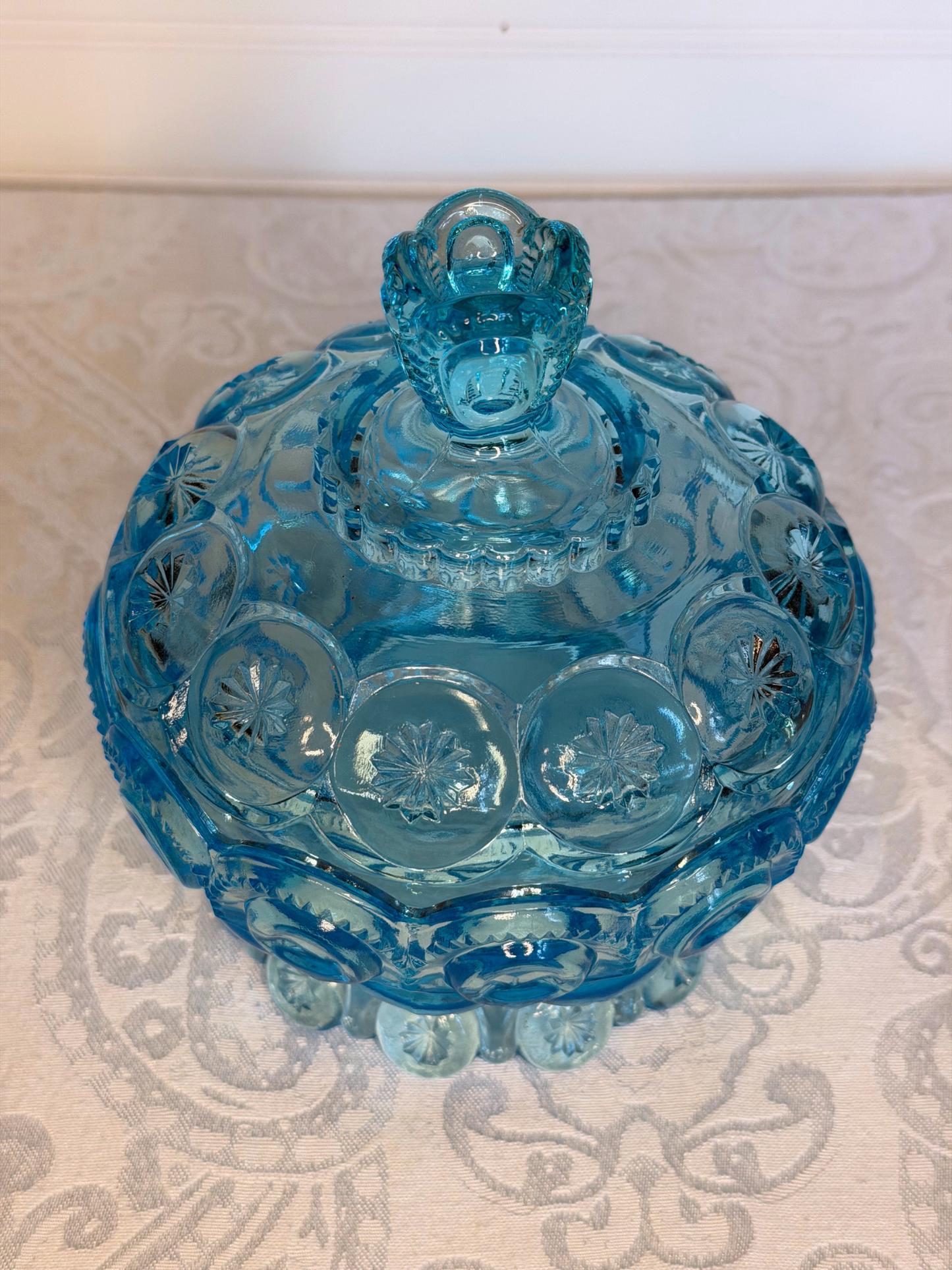 L.E. Smith Moon & Star Lidded Dish