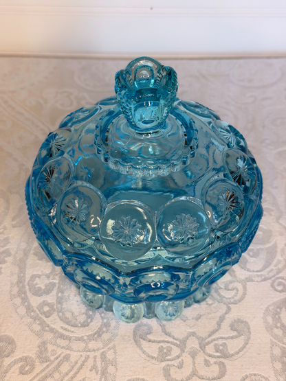 L.E. Smith Moon & Star Lidded Dish