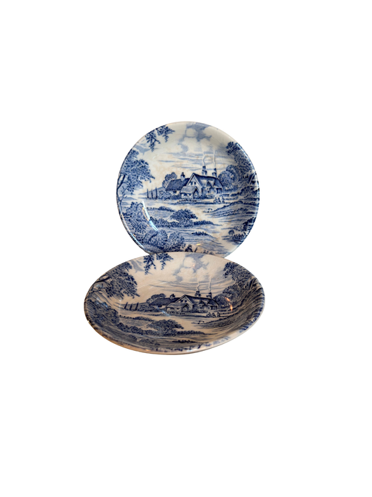 Blue & White Ironstone Trinket Dish