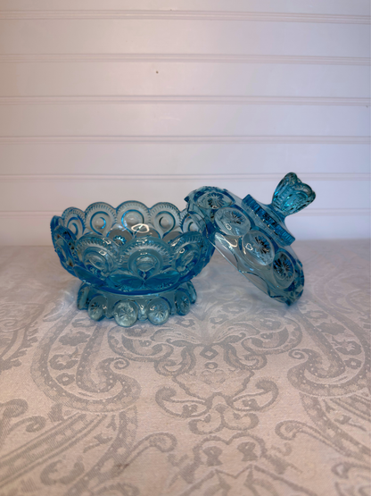 L.E. Smith Moon & Star Lidded Dish