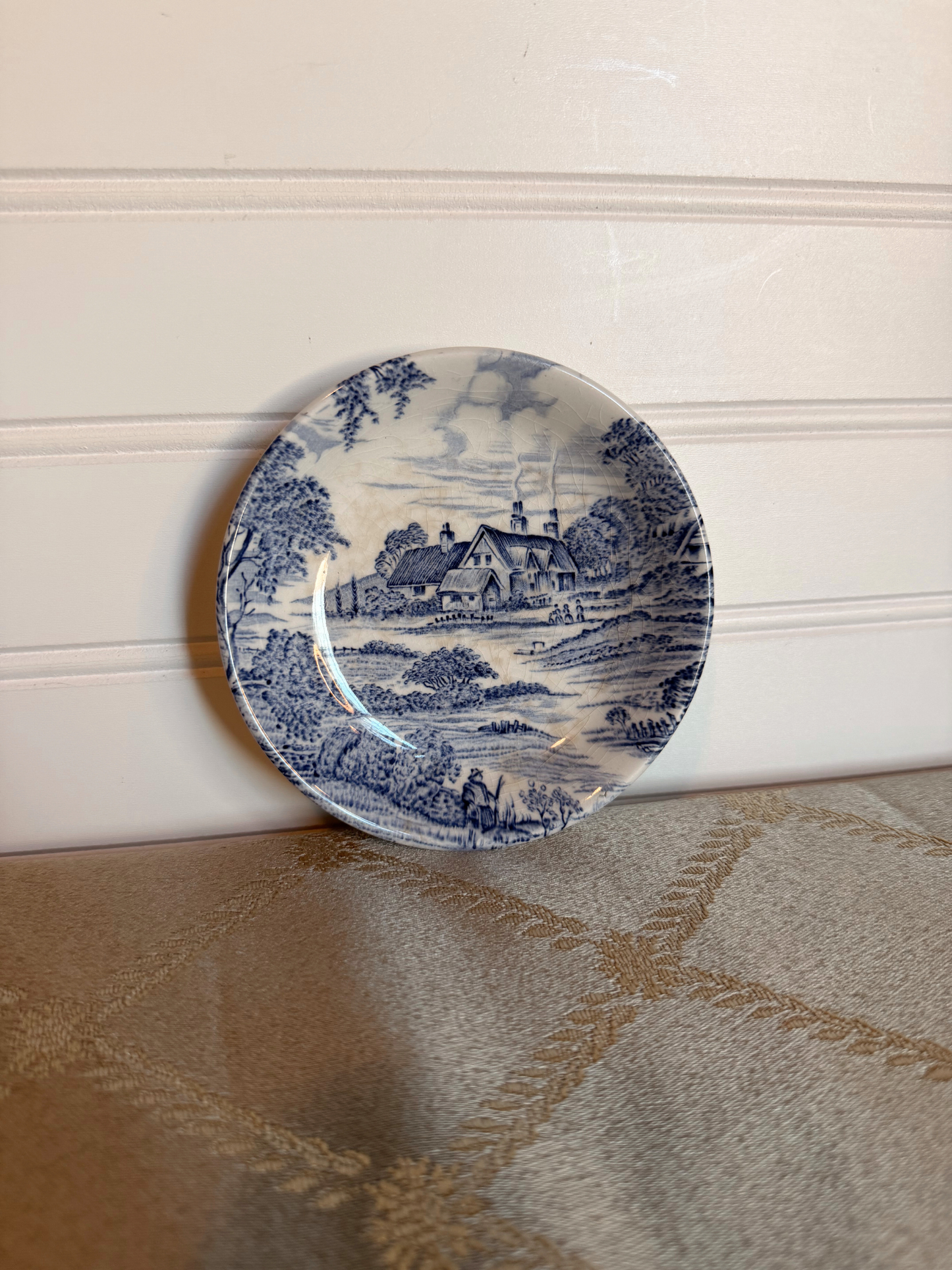 Blue & White Ironstone Trinket Dish