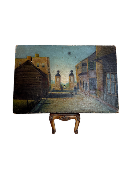 Unframed Original Landscape with People Painting