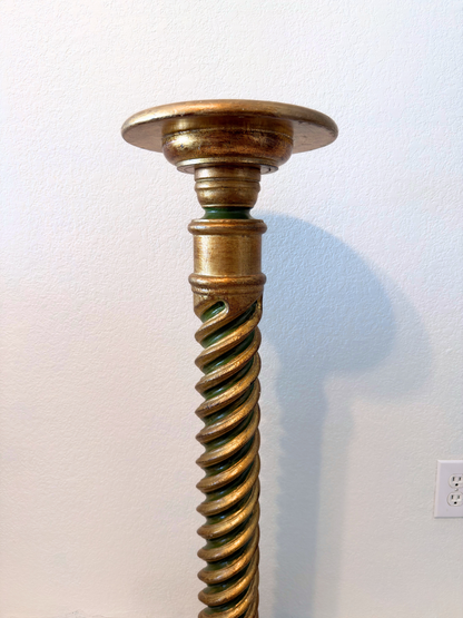 Green & Gold Italian Florentine Pedestal