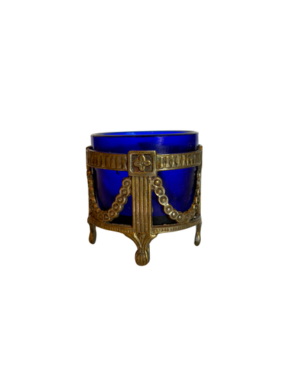 Cobalt Glass Glass Salt Cellar