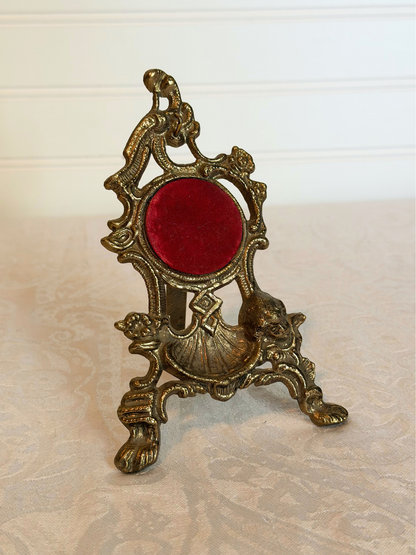 Ornate Brass Pocket Watch Holder