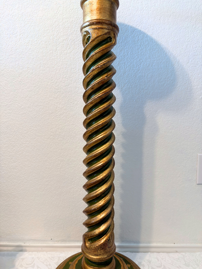 Green & Gold Italian Florentine Pedestal