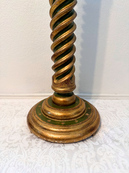 Green & Gold Italian Florentine Pedestal