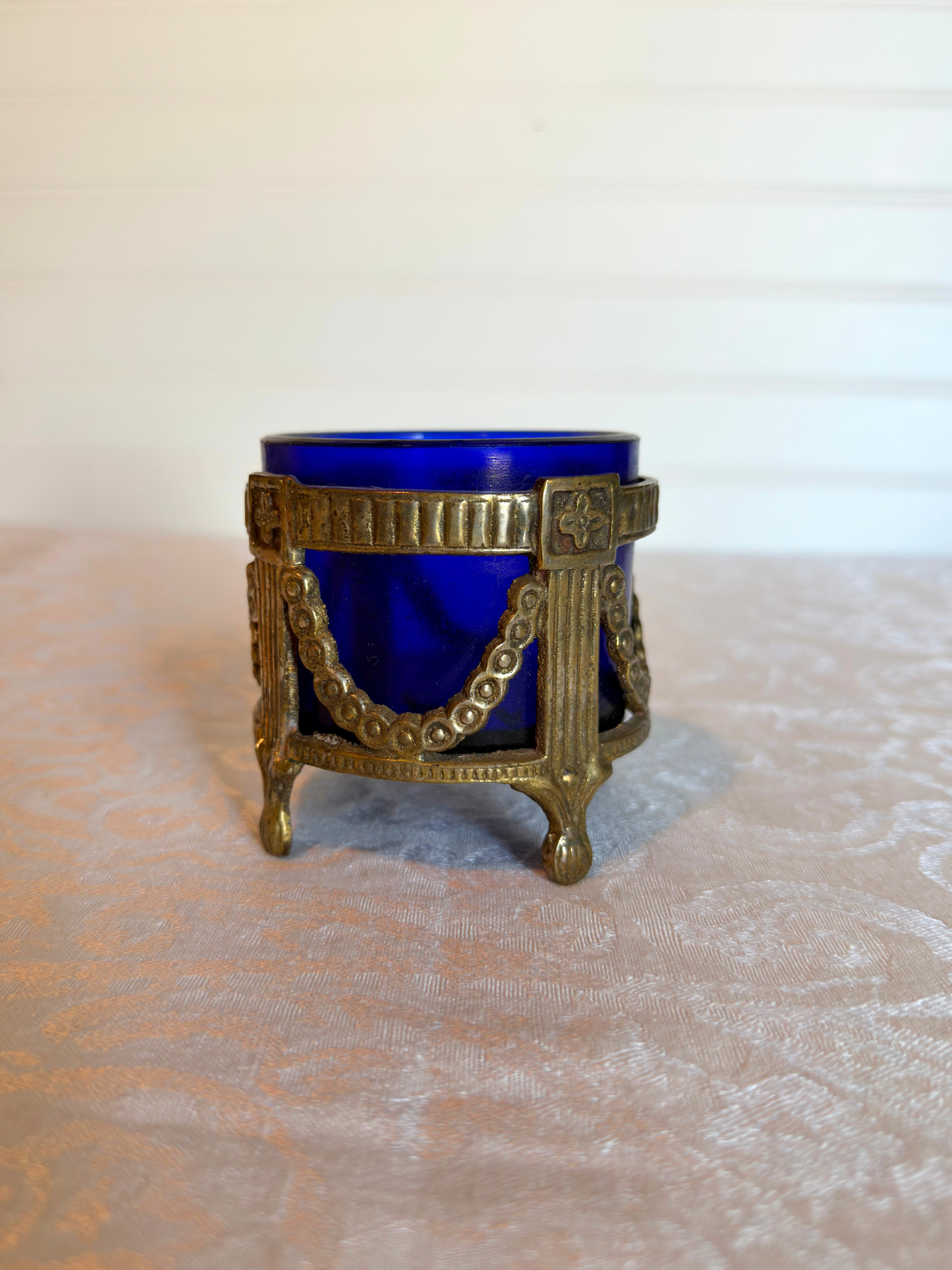 Cobalt Glass Glass Salt Cellar