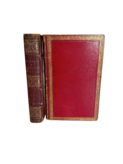 Red Leather Book Set of The Works Of Beaumont & Fletcher