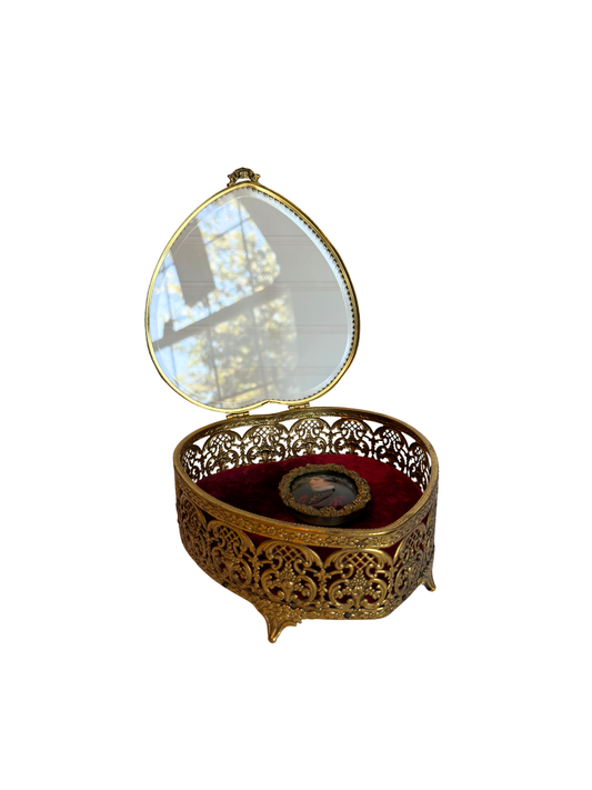 Heart Ormolu Jewelry Casket