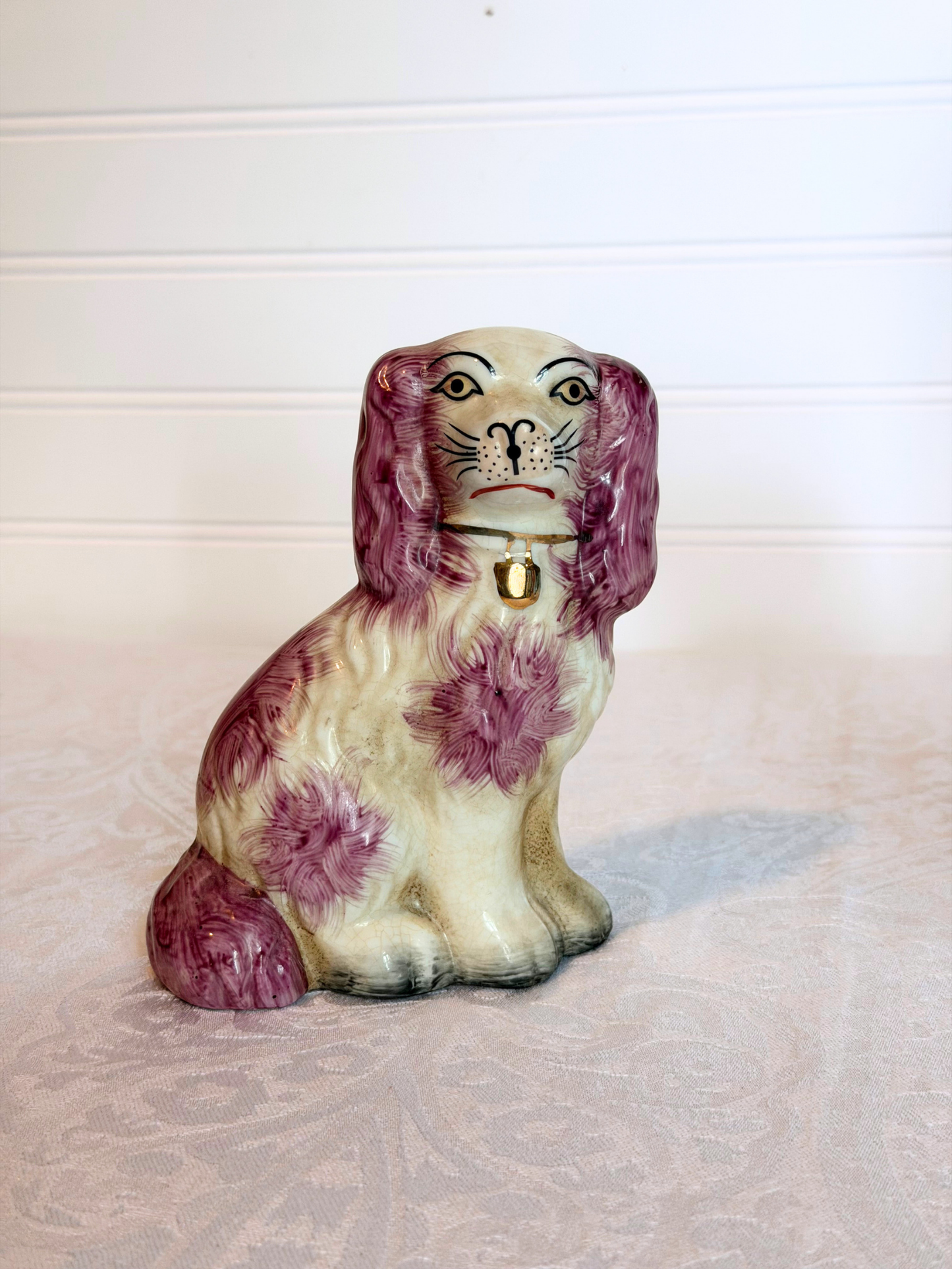 Pair of Pink Staffordshire Dogs