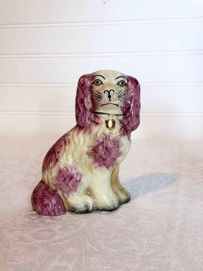 Pair of Pink Staffordshire Dogs