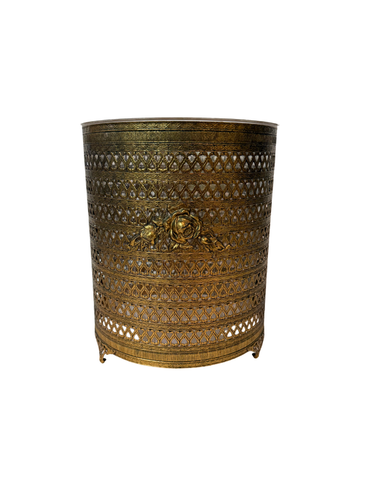 Rose Ormolu Wastebasket