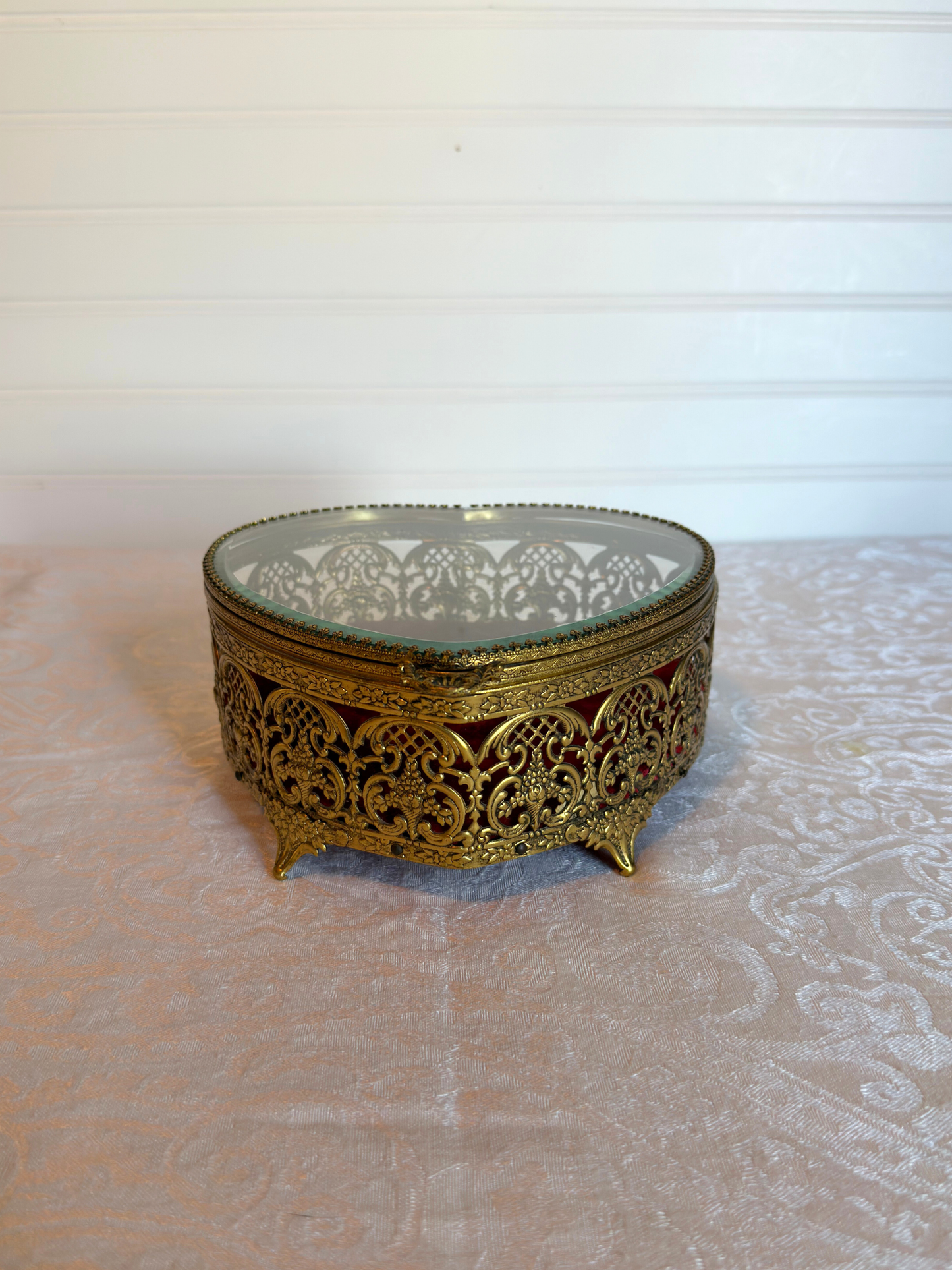 Heart Ormolu Jewelry Casket