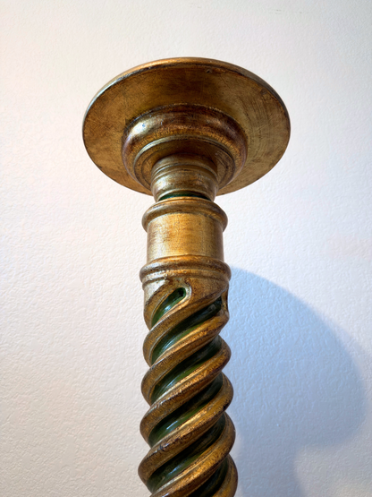 Green & Gold Italian Florentine Pedestal