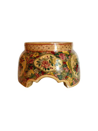 Floral Pedestal Plant Stand