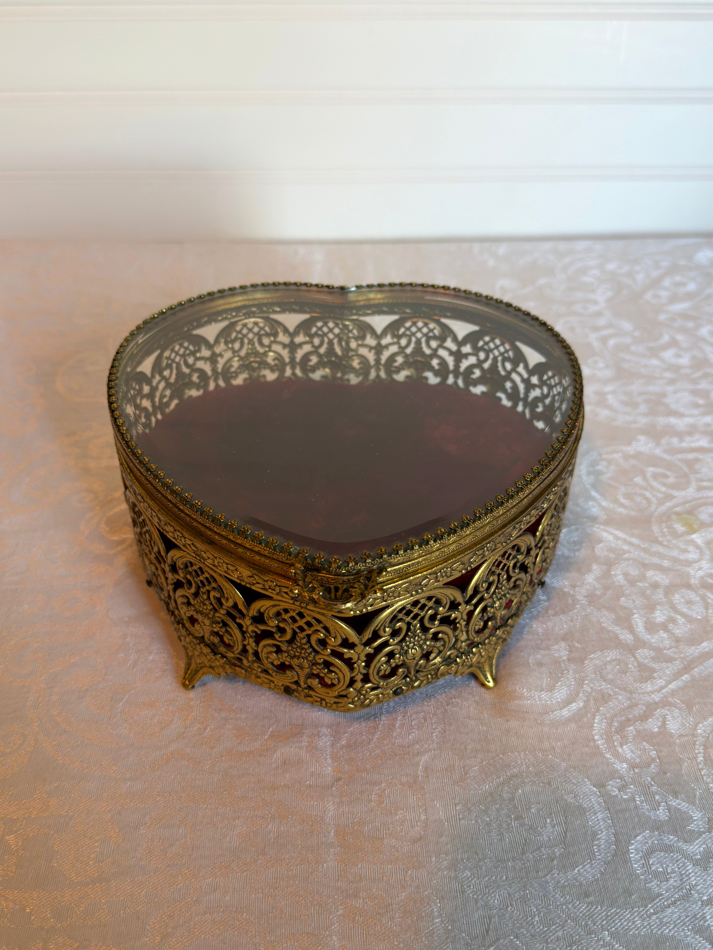 Heart Ormolu Jewelry Casket