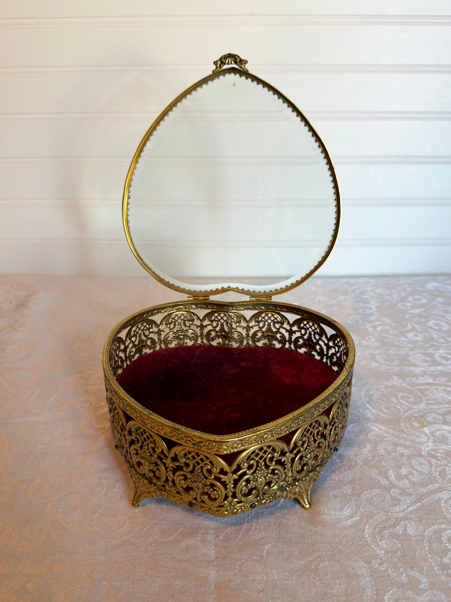 Heart Ormolu Jewelry Casket