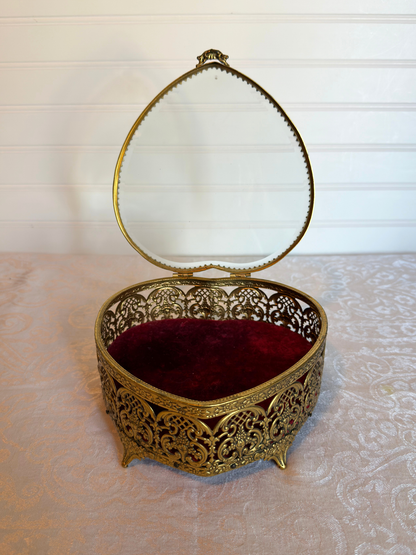 Heart Ormolu Jewelry Casket