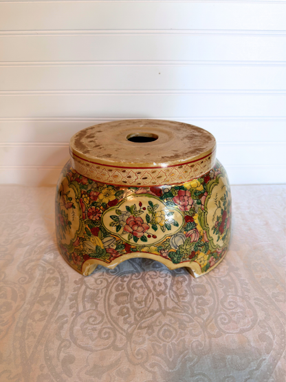 Floral Pedestal Plant Stand