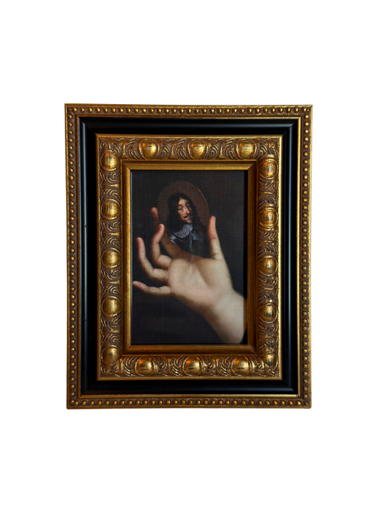 Framed Anne of Austria Holding a Portrait Print