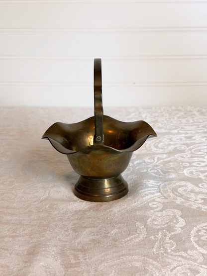 Pair of Brass Basket Bowls