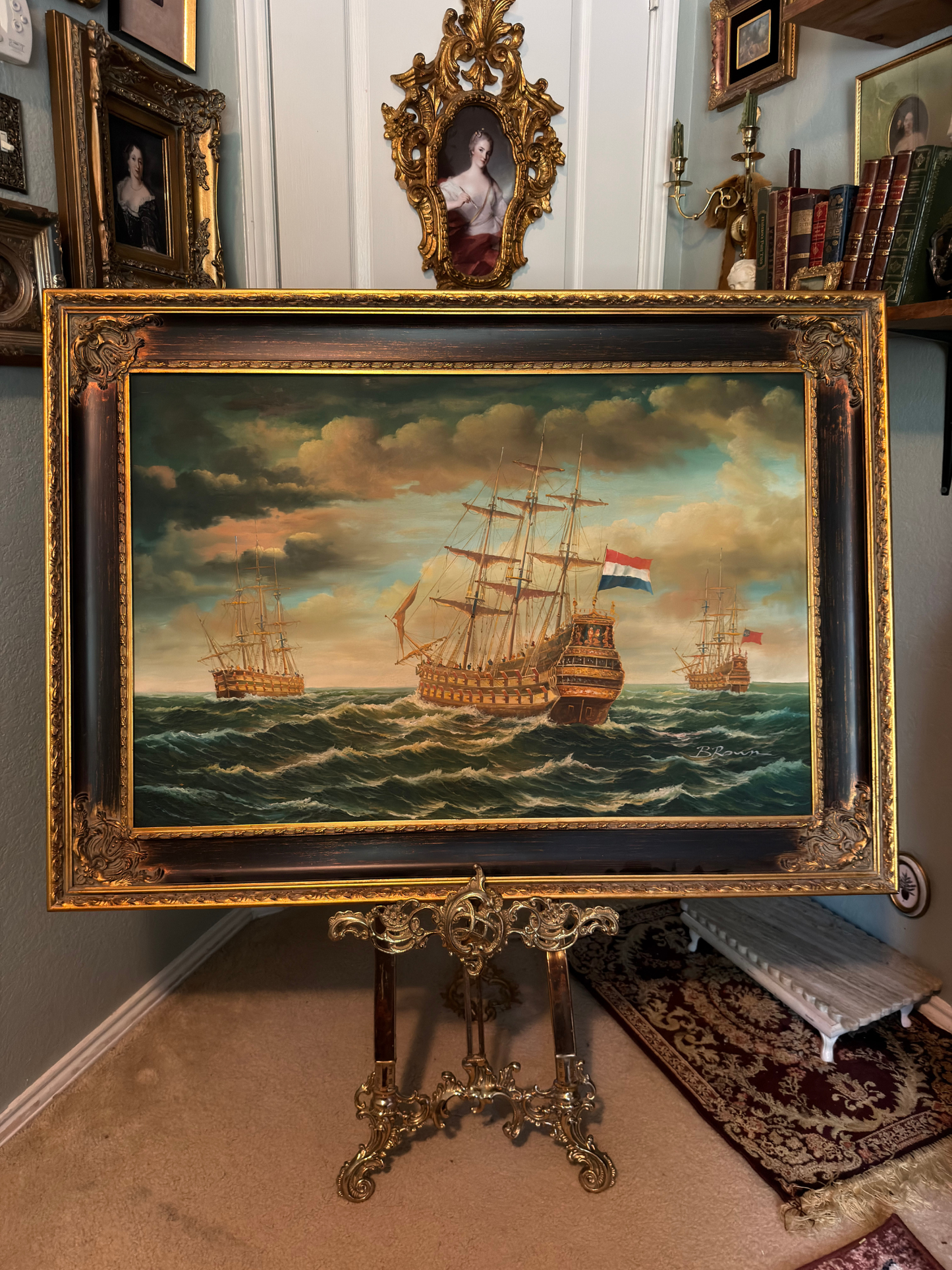 Dutch & British Ships Painting