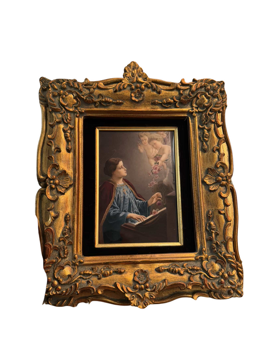 Ornate Framed Porcelain Painting