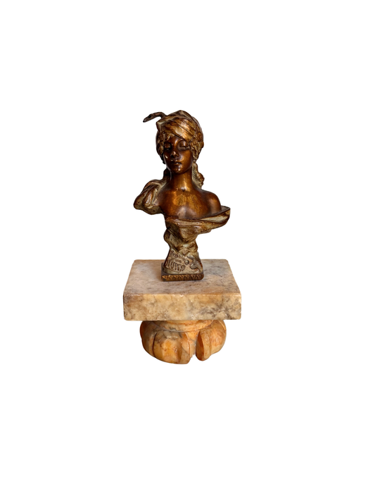 Bronze Art Nouveau Bust