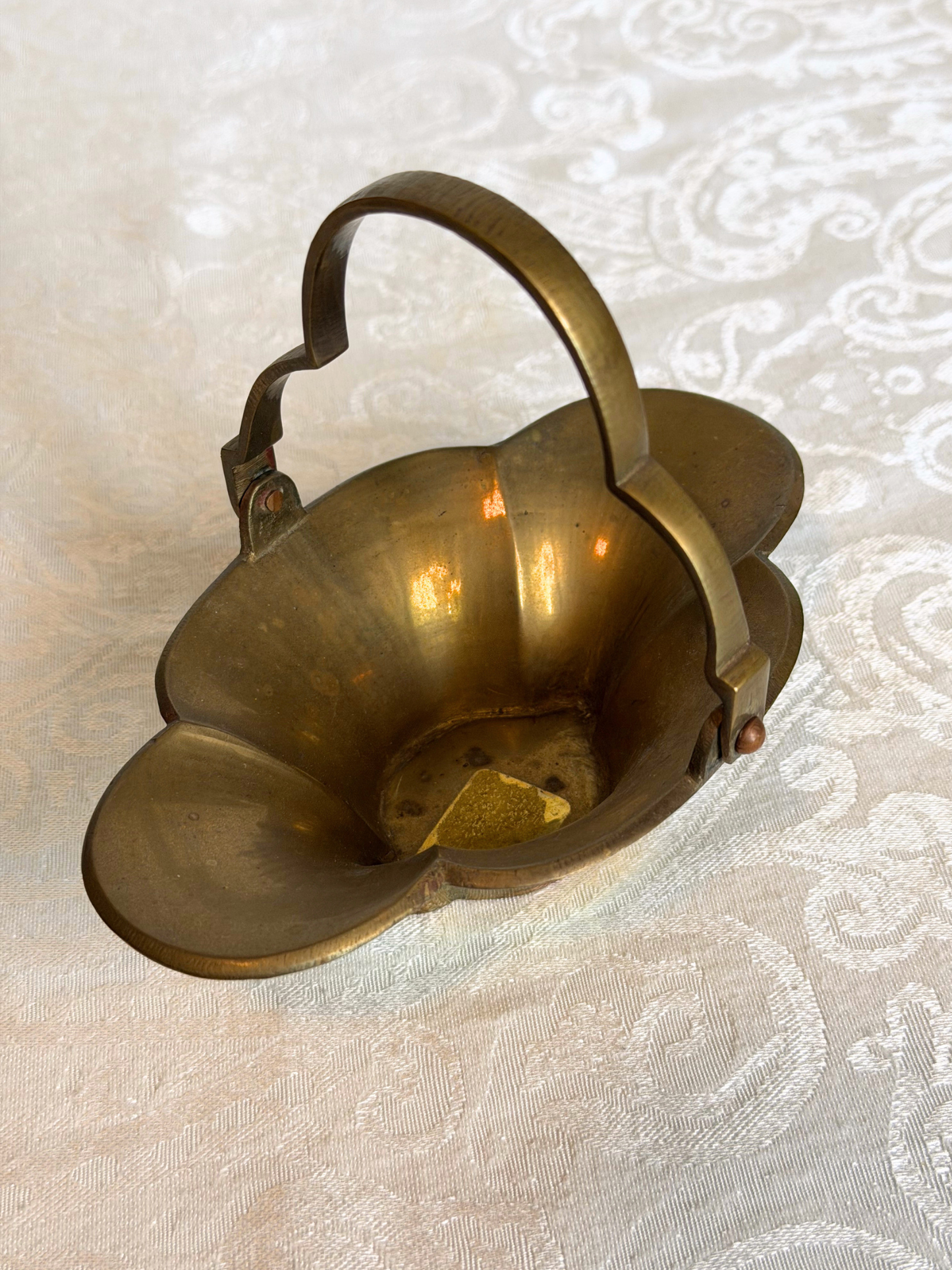 Pair of Brass Basket Bowls