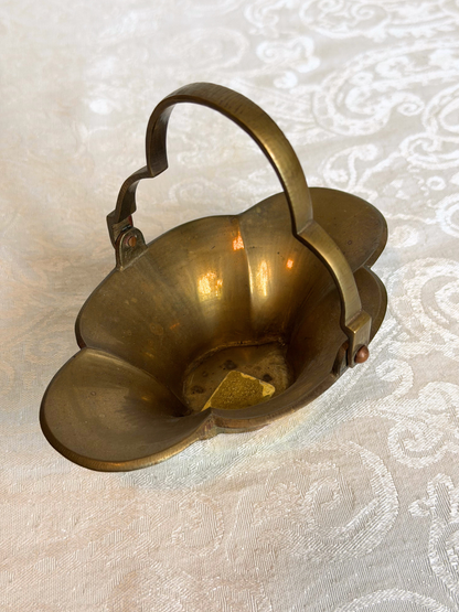 Pair of Brass Basket Bowls