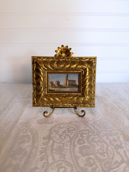 Framed Castle Print with Easel