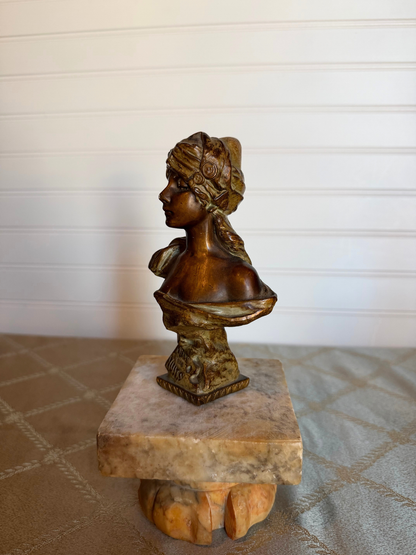 Bronze Art Nouveau Bust